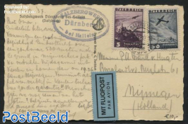 Airmail postcard to Holland