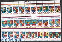Coat of arms 30v. Pairs in 3 strips of 10v.