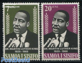 M.L. King 2v (Nobel prize for peace 1964)