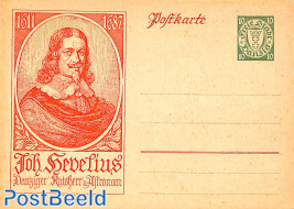Postcard 10pf green, Joh, Hevelius