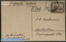 Reply Paid Postcard to Amsterdam