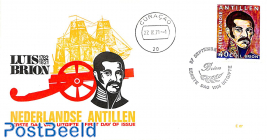 P.L. Brion 1v, FDC (windrose without logo)
