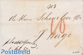 Folding letter from Amsterdam to The Hague