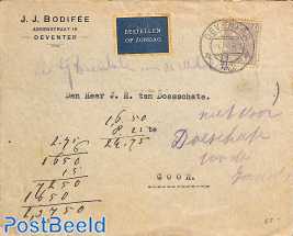 Letter from Deventer to Goor BESTELLEN OP ZONDAG