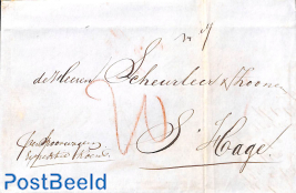 Letter from Amsterdam to den Haag by Railway