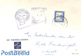 Envelope to Utrecht, postage due 24c