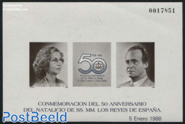 Juan Carlos 5)th birthday, Special sheet (not valid for postage)