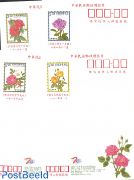 Postcard set flowers (4 cards)