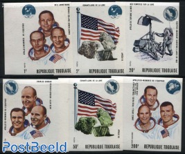 Apollo 11 & 12 6v, imperforated