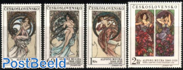 Mucha paintings 4v