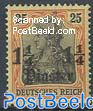 German Post, 1.25Pia on 25Pf, Stamp out of set