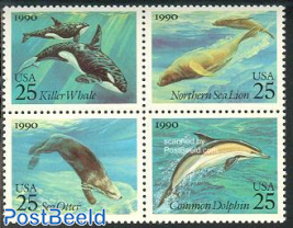 Sea mammals 4v [+], joint issue Soviet union
