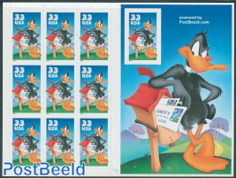 Daffy Duck minisheet (imperforated stamp right)