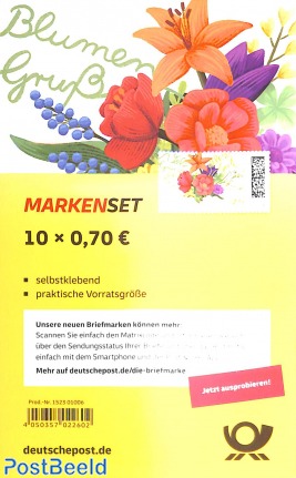 Flower greetings foil booklet