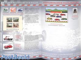 Special folder with stamps, Motorsport
