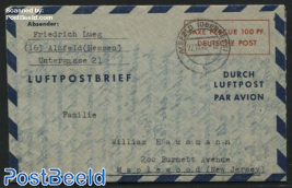 Aerogramme (Luftpostbrief) 100PF.
