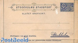 Stockholm city post card letter 4o, Rare card, slightly damaged, see picture