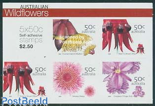 Wild flowers s-a booklet of 5 stamps