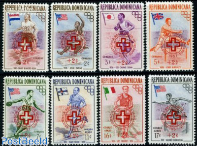 Hungary aid overprints 8v