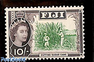 10/-, WM4, Sugar cane, Stamp out of set