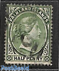 1/2d, WM inverted, used