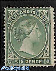 6d, green, Stamp out of set