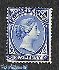 2.5d, dark ultramarin, stamp out of set