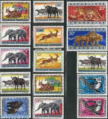 Animals overprints 15v