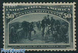 50c, Recall of Columbus, very light hinged