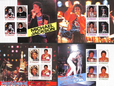Prophila Collection Sao Tome e Principe 4165-4168 (kompl.Ausg.) postfrisch ** MNH 2009 Tod von Michael Jackson (Briefmarken für Sammler) Musik/Tanz