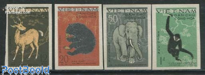 Animals 4v, imperforated