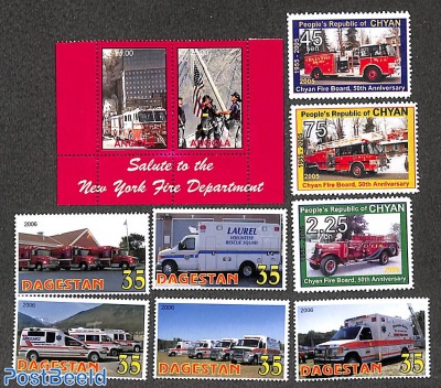 Cinderella stamps Fire Fighters