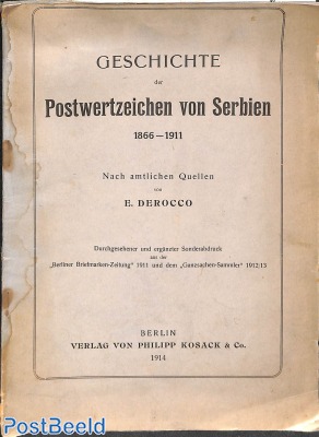 Postwertzeichen von Serbien 1866-1911, E. Derocco, 70p, 1914