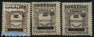 Postage due stamps overprinted 3v
