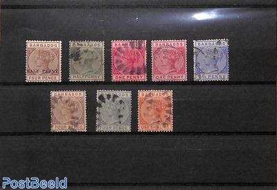 Lot Victoria stamps */o, Barbados
