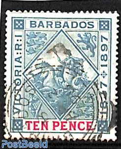 10 pence, used