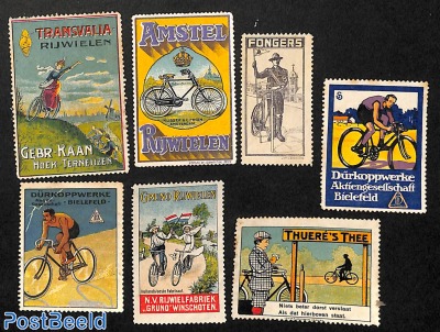 Advertising seals, bicycles