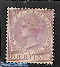 4c, WM Crown-CC, Stamp out of set, without gum