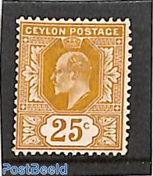 25c, WM Multiple Crown-CA, Stamp out of set