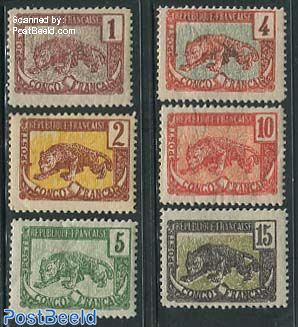 French Congo, Tigers 6v