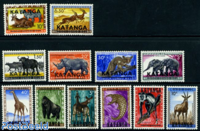 Katanga, Overprints 12v