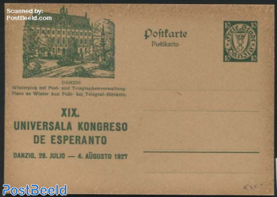 Illustrated Postcard, Esperanto congress, 10pf, Winterplatz