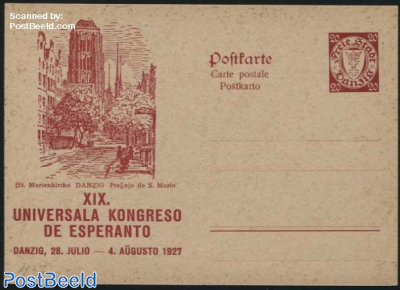 Illustrated postcard, Esperanto, 20pf, St Marienkirche