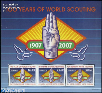 Scouting centenary m/s (with 3 stamps)