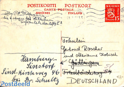Postcard 15M to Germany