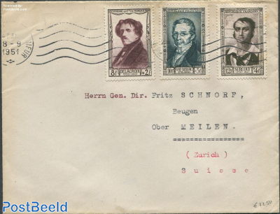Envelope from France to Zurich