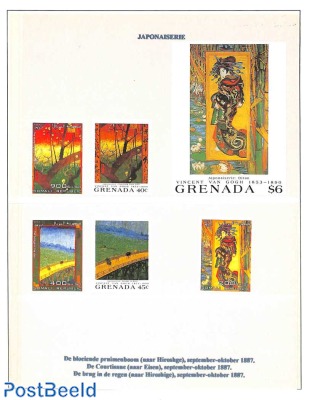 Van Gogh stamps, sorted on painting