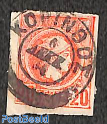 20L, Athens print, imperforated, Stamp out of set
