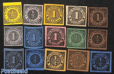 15 local stamps Hamburg