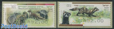 Automat stamps, animals 2v (face value may vary)